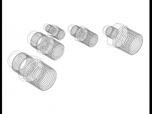 Parker Male Connector 48F Series 3D 模型