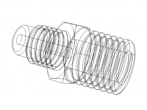 Parker Male Connector 48F Series 3D 模型