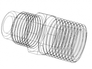 Parker Male Connector 48F Series 3D 模型
