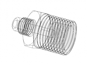 Parker Male Connector 48F Series 3D 模型