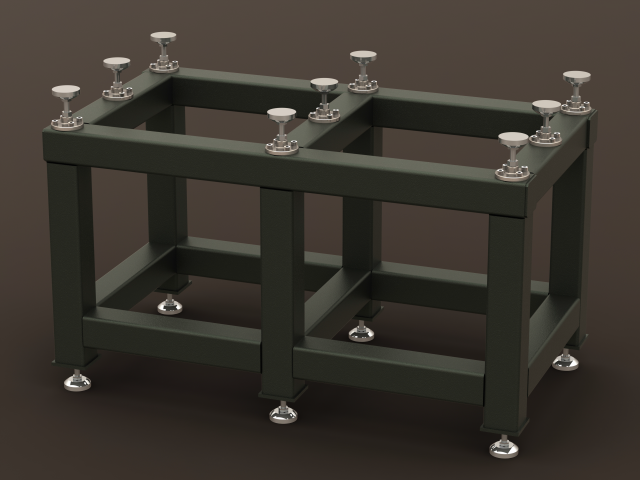 Heavy Duty Steel Stand for Precision Surface Plate 3D 모델 .c4d .max .obj .3ds .fbx .stl .blend 