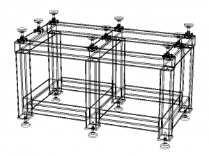 Heavy Duty Steel Stand for Precision Surface Plate 3D 모델