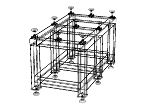 Heavy Duty Steel Stand for Precision Surface Plate 3D 모델