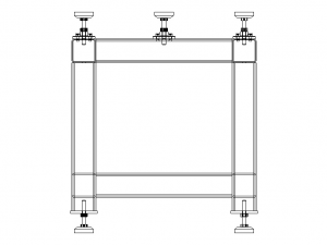 Heavy Duty Steel Stand for Precision Surface Plate 3D 모델