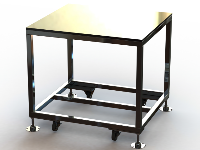 Mobile Steel Workbench WL89 3D Model .c4d .max .obj .3ds .fbx .stl .blend 