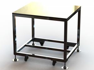 Mobile Steel Workbench WL89 3D Model