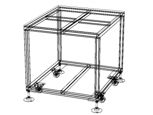 Mobile Steel Workbench WL89 3D Model