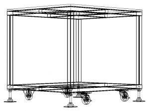Mobile Steel Workbench WL89 3D Model
