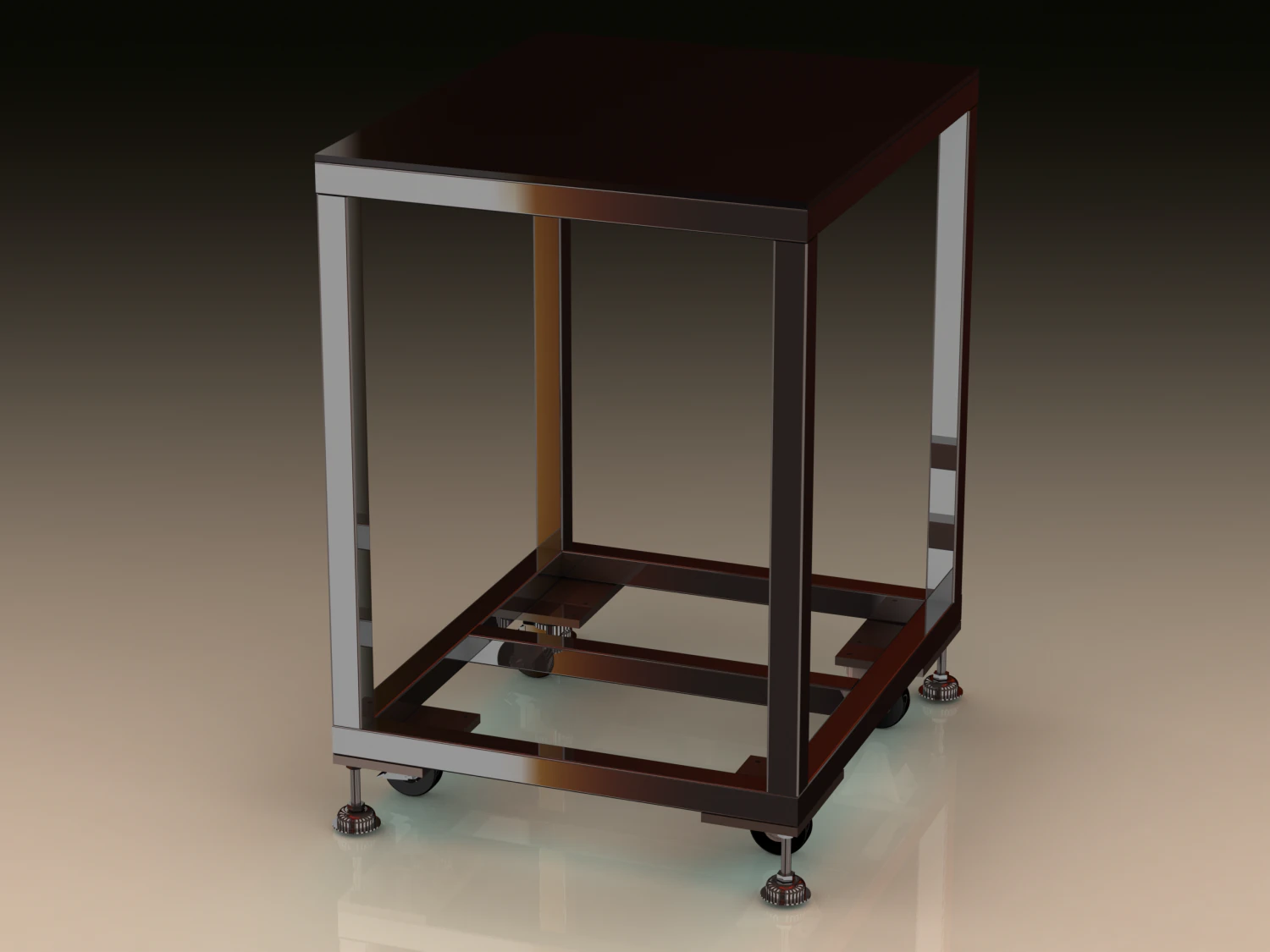 Mobile Steel Workbench WL67 3D Model .c4d .max .obj .3ds .fbx .stl .blend 