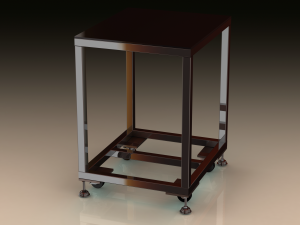 Mobile Steel Workbench WL67 3D Model