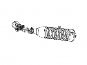 Aluminium Tuned Pipe W Exhaust Manifold Set Model 3D