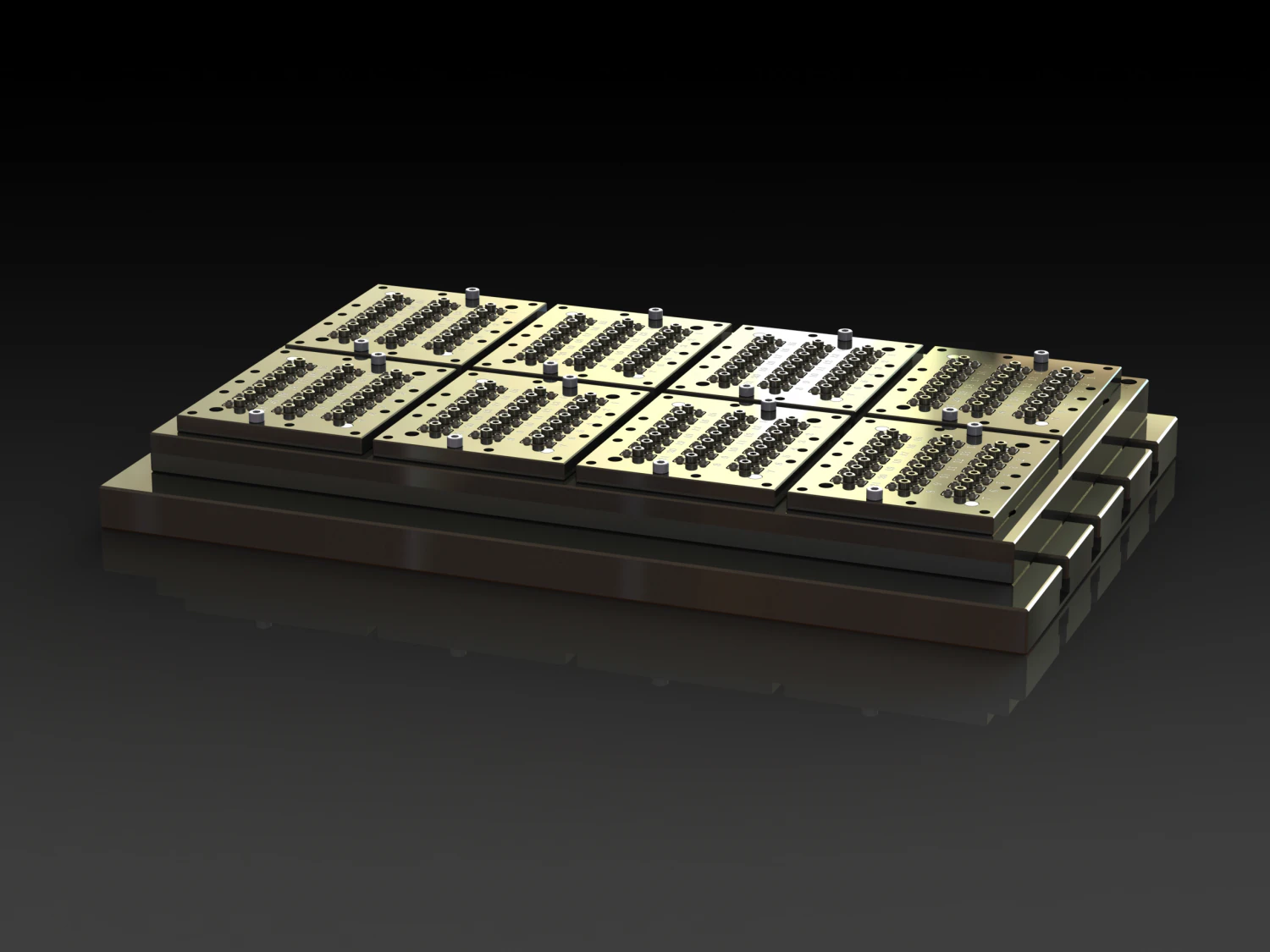 CNC Machine Fixture for Slot Nut Plate 3D Model .c4d .max .obj .3ds .fbx .stl .blend 