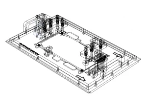 PCB Wave Soldering Pallet MOD5010 3D Model