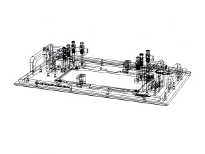 PCB Wave Soldering Pallet MOD5010 3D Model