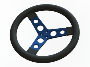 Custom Steering Wheel 3 Spoke for Go Kart Model 3D