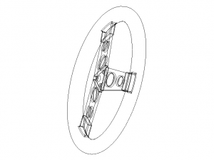 Custom Steering Wheel 3 Spoke for Go Kart 3Dモデル