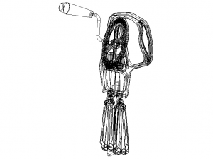 Hand Whisk Egg Beater Mixer 3D मॉडल