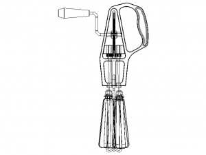 Hand Whisk Egg Beater Mixer 3D मॉडल