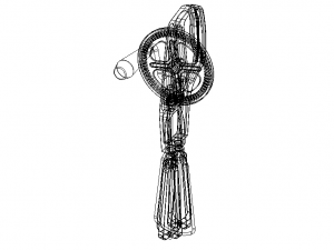 Hand Whisk Egg Beater Mixer 3D मॉडल