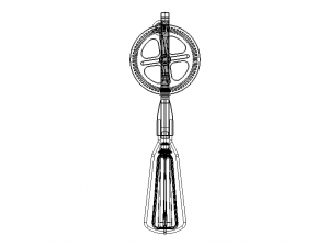 Hand Whisk Egg Beater Mixer 3D मॉडल