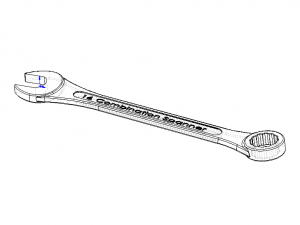Metric Combination Spanner 16 mm 3D Model