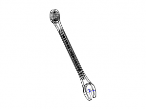 Metric Combination Spanner 16 mm 3D Model