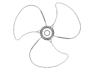 Пропелер вентилятора 3D Модель