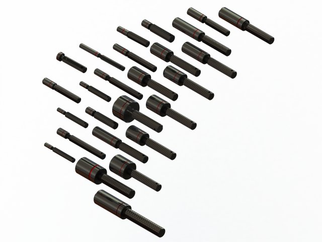 Progressive Type Plug Gauge Set for Measuring Range 9 to 50 mm 3D Model .c4d .max .obj .3ds .fbx .stl .blend 