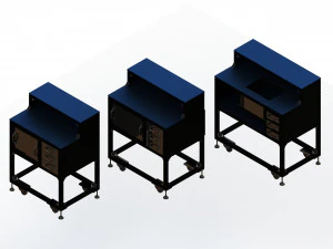 MOD800W MOD900W MOD1000W용 T-슬롯 프로파일 워크스테이션 3D 모델