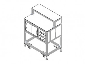 T-Slot Profile Workstations for MOD800W MOD900W MOD1000W 3D Модель
