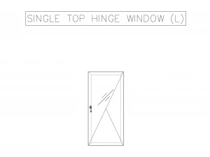 2D Casement Windows Top View 3D Model