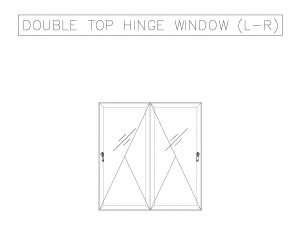 2D Casement Windows Top View 3Dモデル