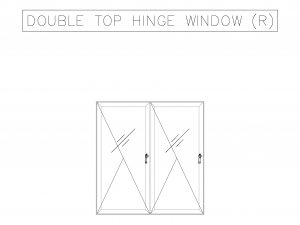2D Casement Windows Top View 3Dモデル