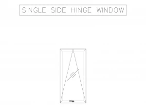2D Casement Windows Top View 3D Model