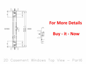 2D Casement Windows Top View 3Dモデル