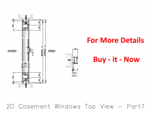 2D Casement Windows Top View 3Dモデル