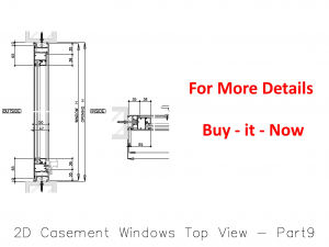 2D Casement Windows Top View 3Dモデル