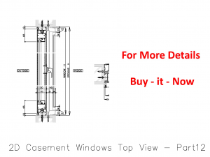 2D Casement Windows Top View 3Dモデル