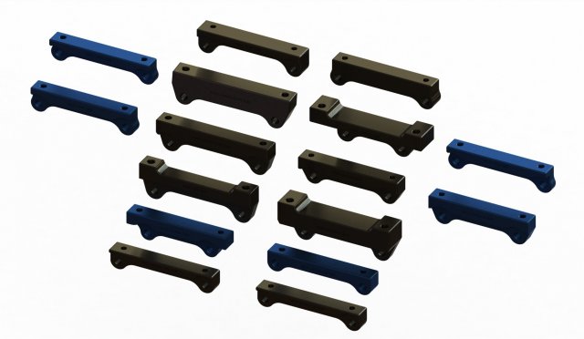 Aluminium Brake Caliper Adapter Bracket for Various Models Model 3D .c4d .max .obj .3ds .fbx .stl .blend 