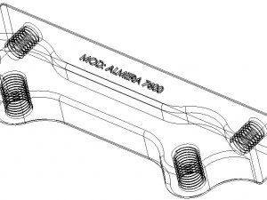 Aluminium Brake Caliper Adapter Bracket for Various Models 3D Model