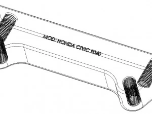 Aluminium Brake Caliper Adapter Bracket for Various Models 3D Model