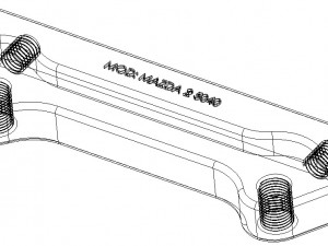 Aluminium Brake Caliper Adapter Bracket for Various Models Model 3D