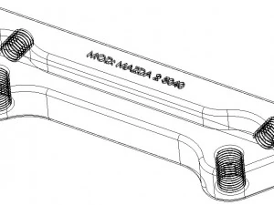 Aluminium Brake Caliper Adapter Bracket for Various Models 3D Model