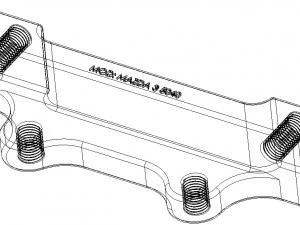 Aluminium Brake Caliper Adapter Bracket for Various Models 3D Model