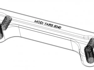 Aluminium Brake Caliper Adapter Bracket for Various Models 3D Model