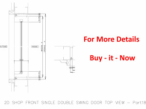 2D SHOP FRONT SINGLE DOUBLE SWING DOOR TOP VIEW 3D Model