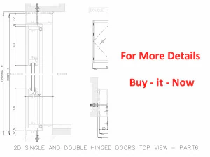2D SINGLE AND DOUBLE HINGED DOORS TOP VIEW 3D Model