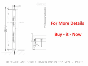 2D SINGLE AND DOUBLE HINGED DOORS TOP VIEW 3D Model