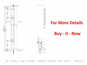 2D SINGLE AND DOUBLE HINGED DOORS TOP VIEW 3D 模型