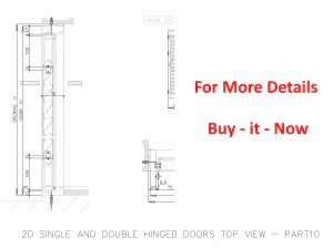 2D SINGLE AND DOUBLE HINGED DOORS TOP VIEW 3D Model